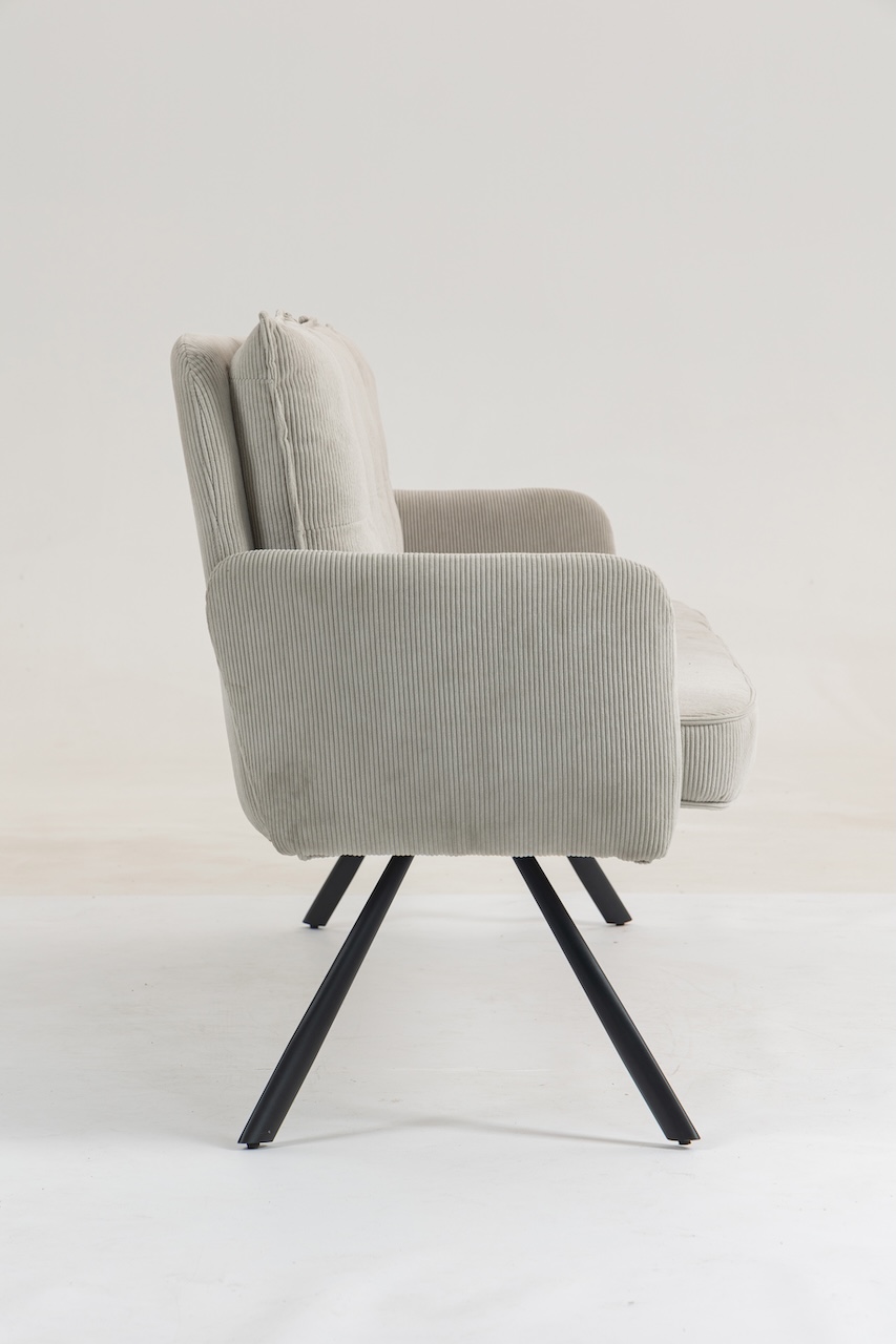 Sitzbank „Pauli“ 180cm Cord schmal camel – Bild 5