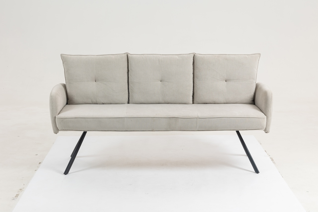 Sitzbank „Pauli“ 180cm Cord schmal camel – Bild 6