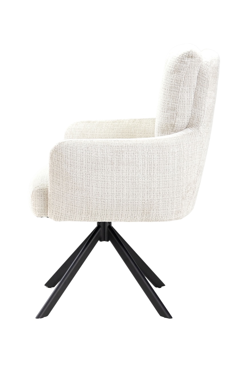 Drehstuhl „Sierra“ beige Wippfunktion Federkern – Bild 3