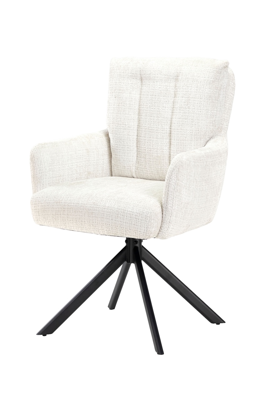 Drehstuhl „Sierra“ beige Wippfunktion Federkern – Bild 2