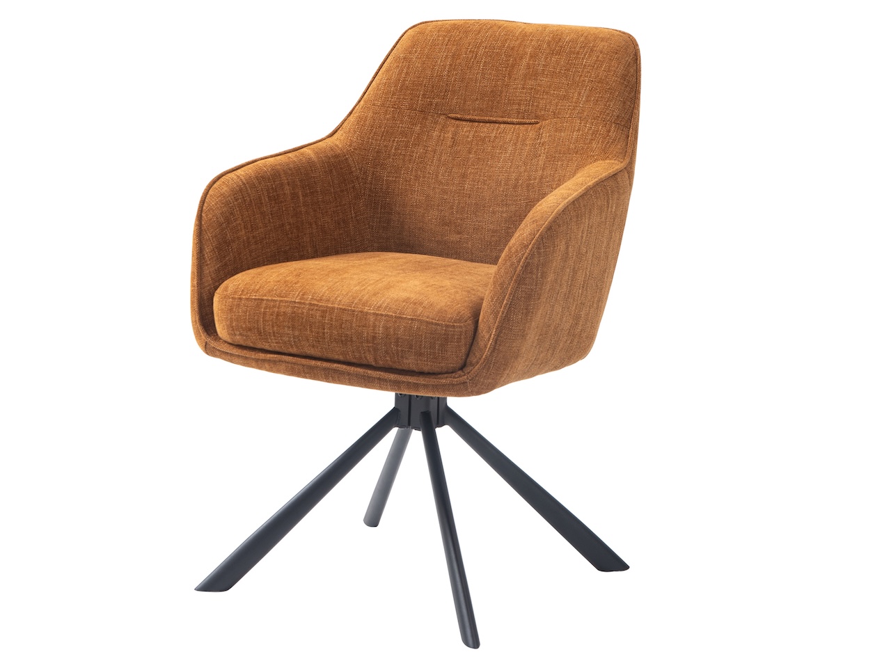 Drehstuhl „Juna“ Textil rost Metall Federkern – Bild 2