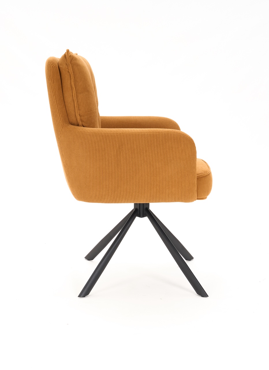 Drehstuhl „Pauli“ Cord apricot – Bild 3