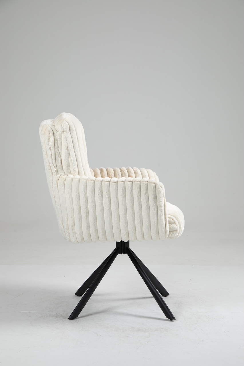 Drehstuhl „Elbe“ Kuschelcord creme – Bild 3