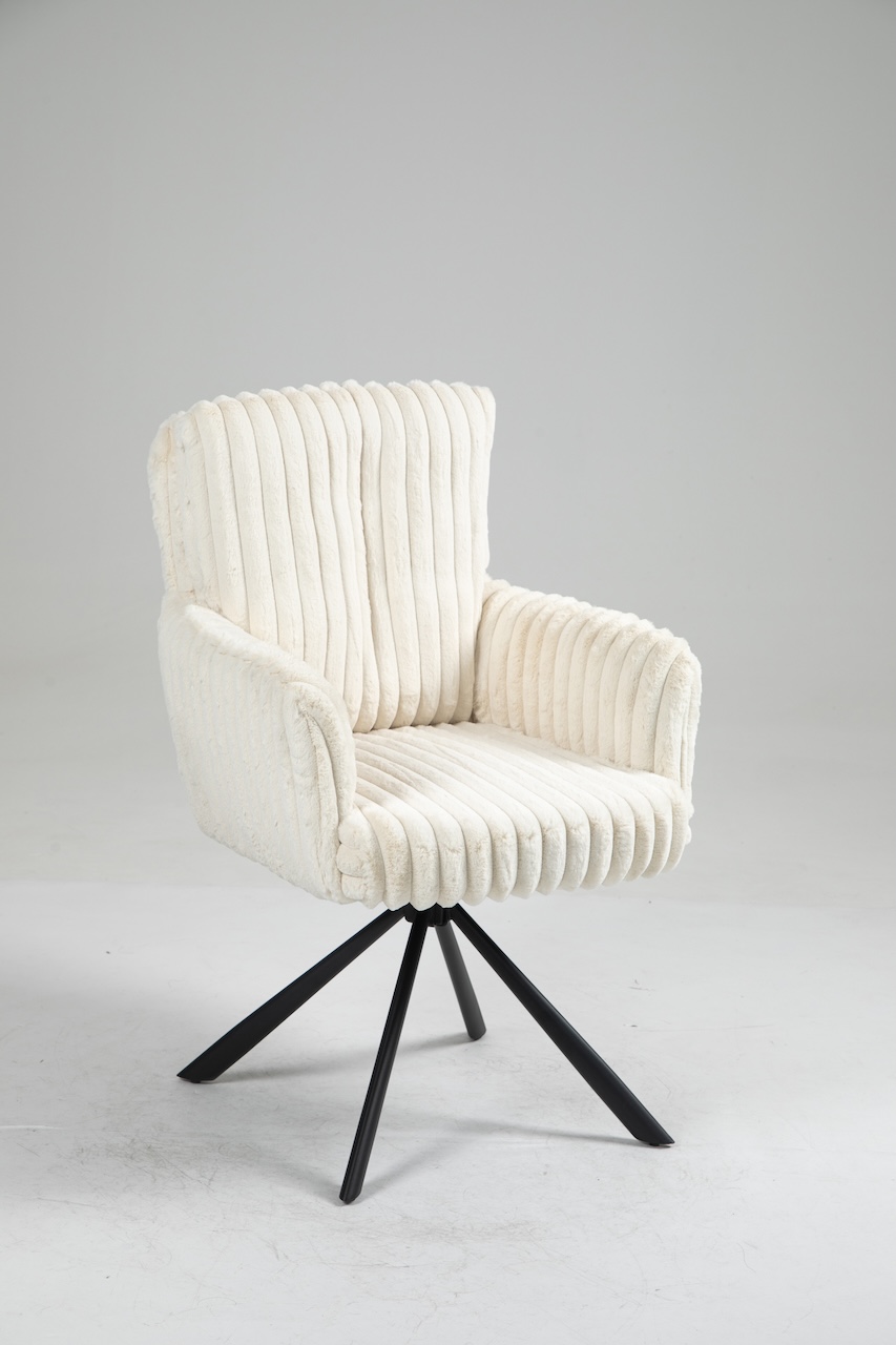Drehstuhl „Elbe“ Kuschelcord creme – Bild 2