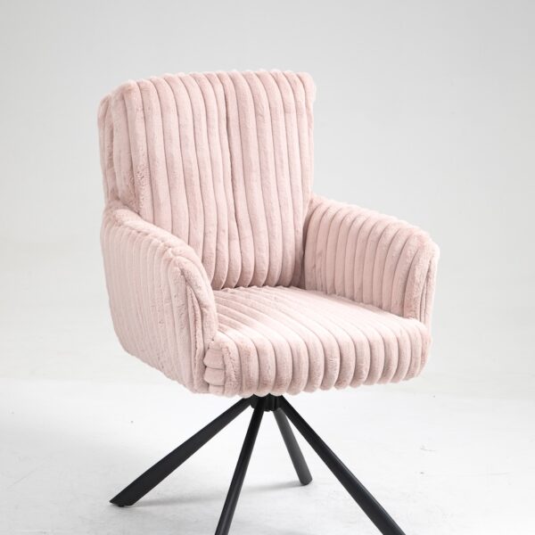 Drehstuhl „Elbe“ Kuschelcord rosa